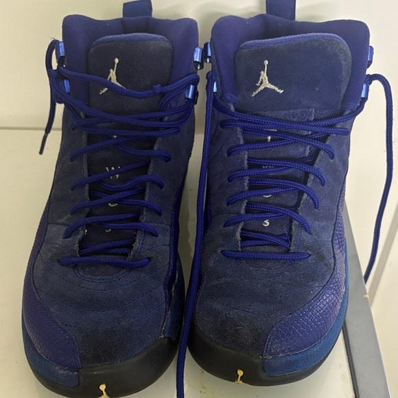 Jordan Royal Blue RETRO Suede Sneakers - Picture 2 of 10